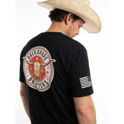 Backroads Drifters Heritage Western T-Shirt | Premium Black