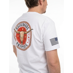 Backroads Drifters Heritage Western T-Shirt | Premium White