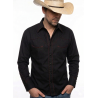 The Midnight Rider | Retro Black Western Pearl Snap Shirt | Americana