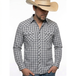 The Oklahoma | Prairie Slate Plaid Western Yoke Shirt | Americana