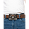 The Trail Boss | Longhorn Western Belt Buckle with Bottle Opener | Americana