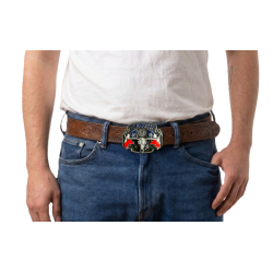 The Lone Star | Texas Heritage Longhorn Western Belt Buckle | Americana