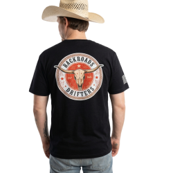 Backroads Drifters Heritage Western T-Shirt | Premium Black