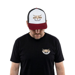 Backroads Drifters Heritage Trucker Cap | Burgundy & White Western Hat