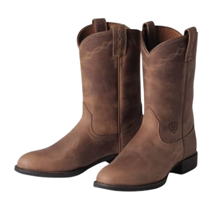 Ariat Men's Heritage Roper Leather Western Boots | Distressed Brown