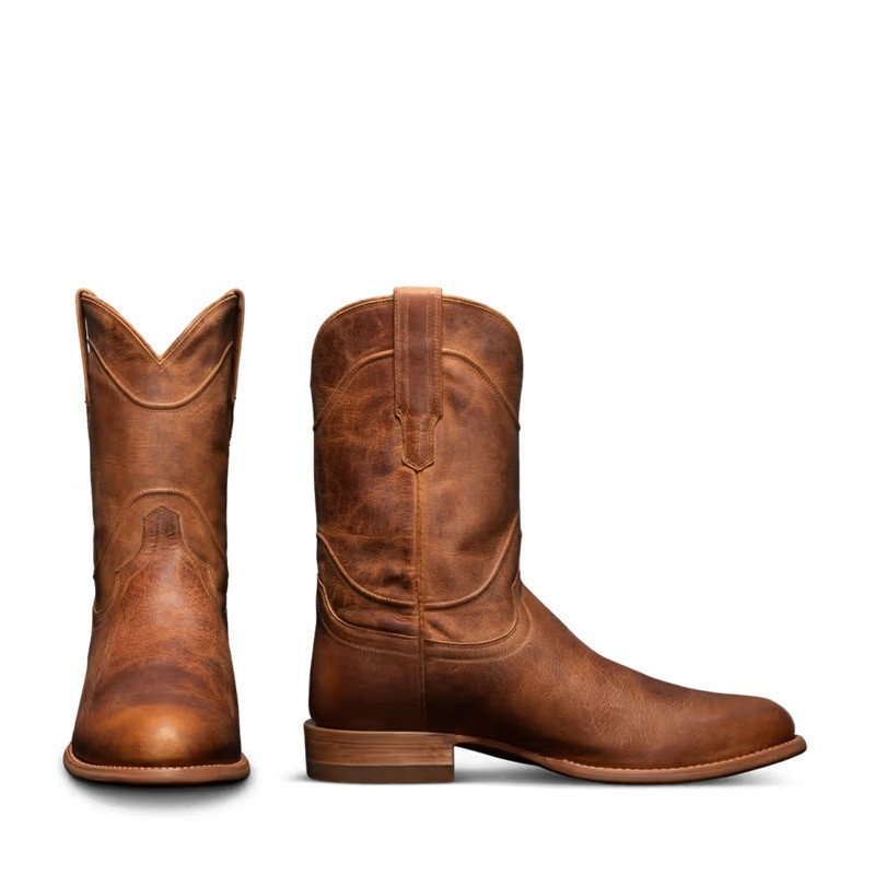 Tecovas The Earl | Men's Leather Western Roper Boots - Scotch