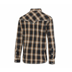 The Cimarron – Rustic Brown Plaid Western Shirt | Americana